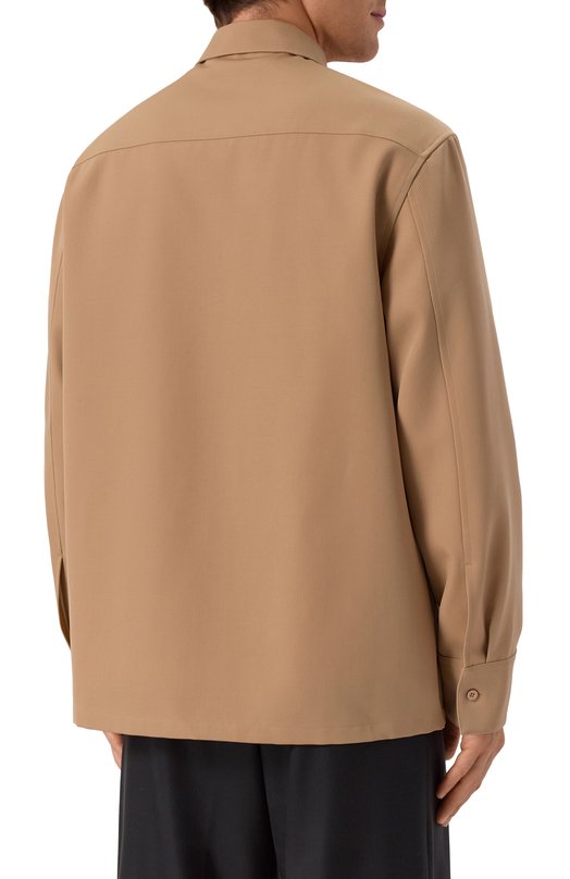 Шерстяная куртка-рубашка Jil Sander J22DL0249/J40002 Бежевый  J22DL0249/J40002 Фото 4