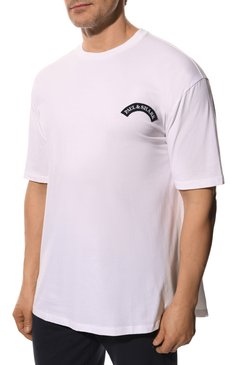 Мужская хлопковая футболка PAUL&SHARK белого цвета, арт. 22411130/3XL-6XL | Фото 3 (Рукава: Короткие; Региональные о�граничения белый список (Axapta Mercury): Не проставлено; Принт: С принтом; Длина (для топов): Удлиненные; Материал сплава: Проставлено; Нос: Не проставлено; Материал внешний: Хлопок; Драгоценные камни: Проставлено; Размерность: Маломерит; Стили: Кэжуэл)