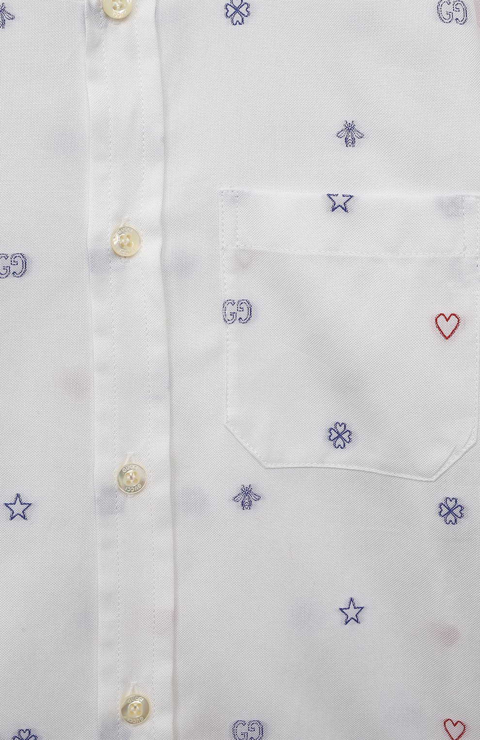 Хлопковая рубашка GUCCI, арт. 626669 XWAKV, фото 3