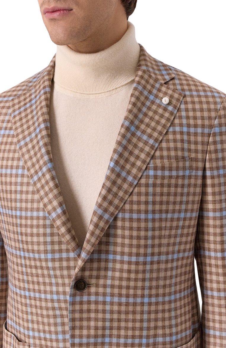 Пиджак из шерсти и шелка LUIGI BIANCHI, арт. 2564/52003, фото 7