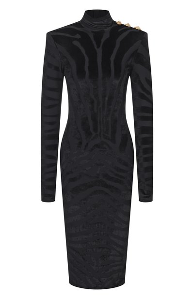 Женское платье из вискозы BALMAIN, арт. FF0RF075/JL11