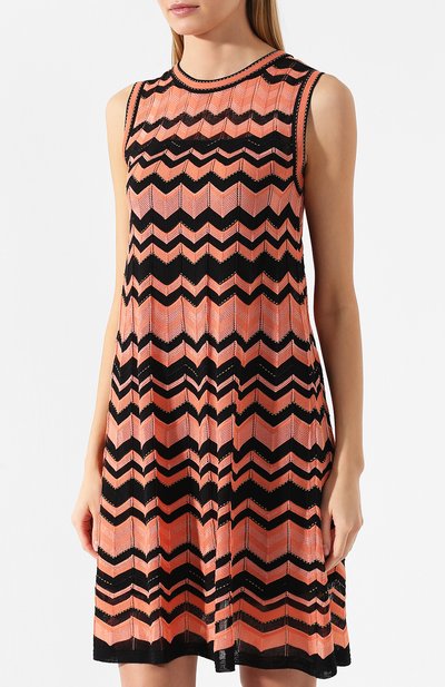 Платье из смеси вискозы и хлопка M MISSONI оранжевого цвета по цене 53600 руб., арт. 2DG00048/2K0009, фото 3 Платье из смеси вискозы и хлопка M MISSONI, арт. 2DG00048/2K0009, фото 3