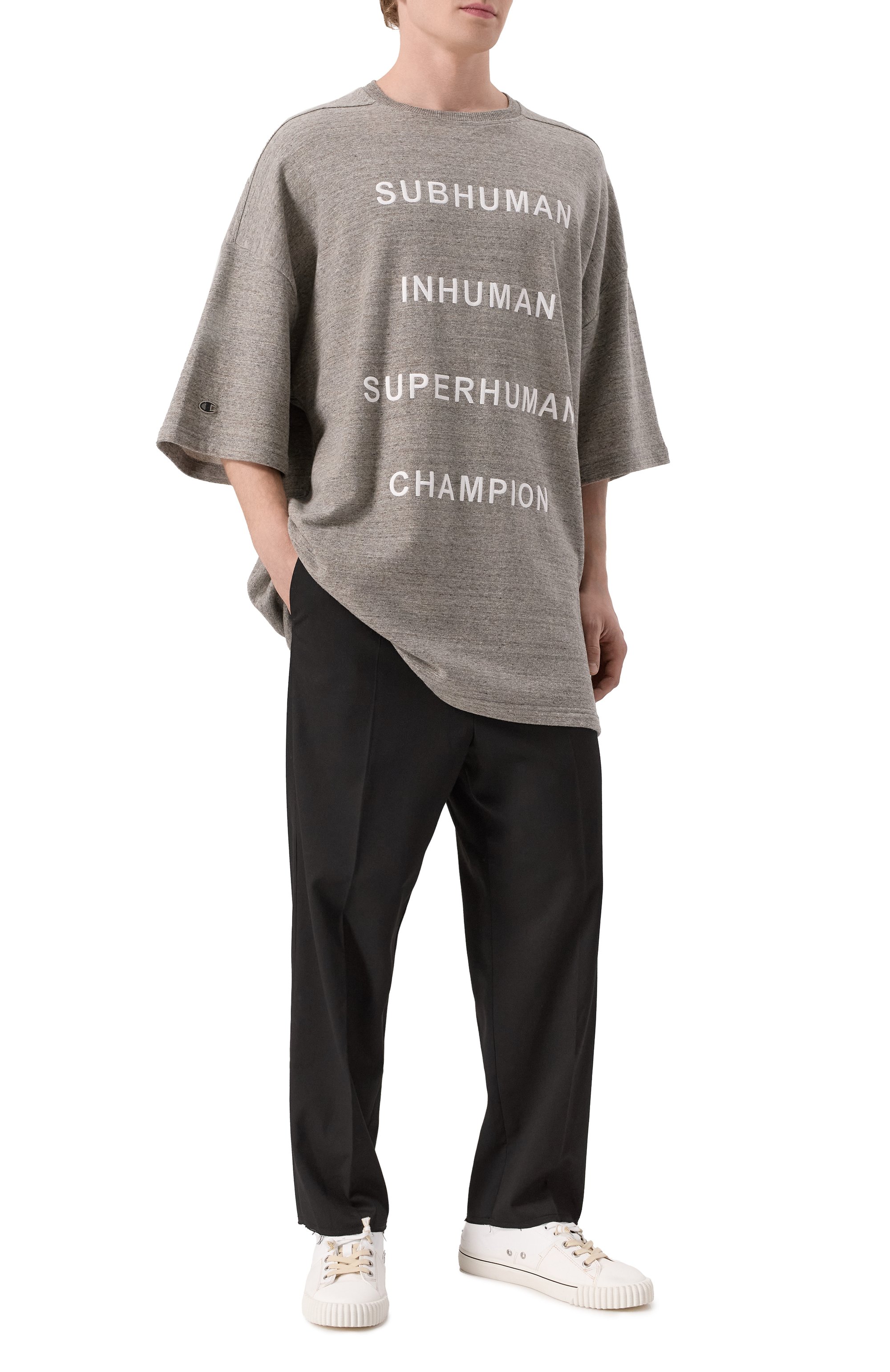 Хлопковая футболка rick owens x champion RICK OWENS, арт. CM01E1674/CHMJ, фото 2