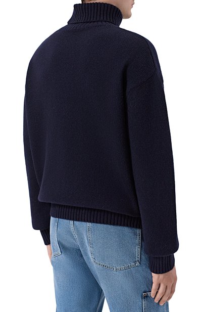 Шерстяной свитер SPORTY AND RICH темно-синего цвета по цене 49950 руб., арт. WS08262302BL106, фото 4 Шерстяной свитер SPORTY AND RICH, арт. WS08262302BL106, фото 4