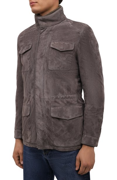 Замшевая куртка с меховой отделкой ANDREA CAMPAGNA, арт. A3T144/5603, фото 3