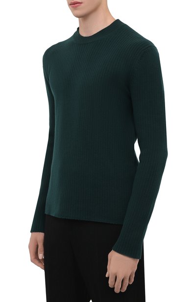 Джемпер из шерсти и кашемира BOTTEGA VENETA темно-зеленого цвета по цене 99300 руб., арт. 647515/V0C50, фото 3 Джемпер из шерсти и кашемира BOTTEGA VENETA, арт. 647515/V0C50, фото 3