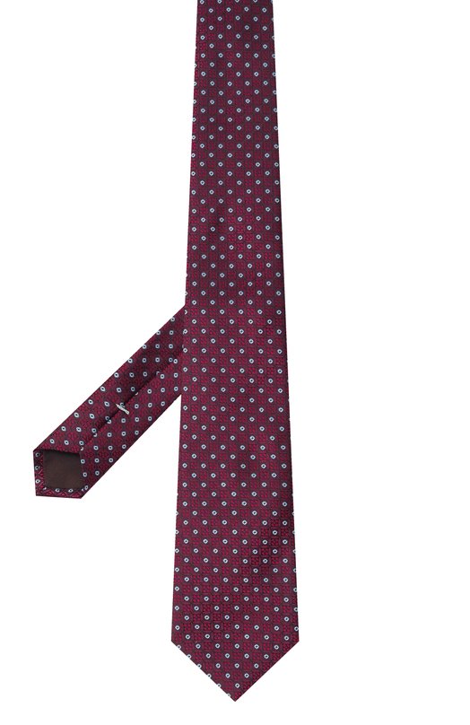 Шелковый галстук Canali 18/HJ04338 Бордовый  18/HJ04338 Фото 3