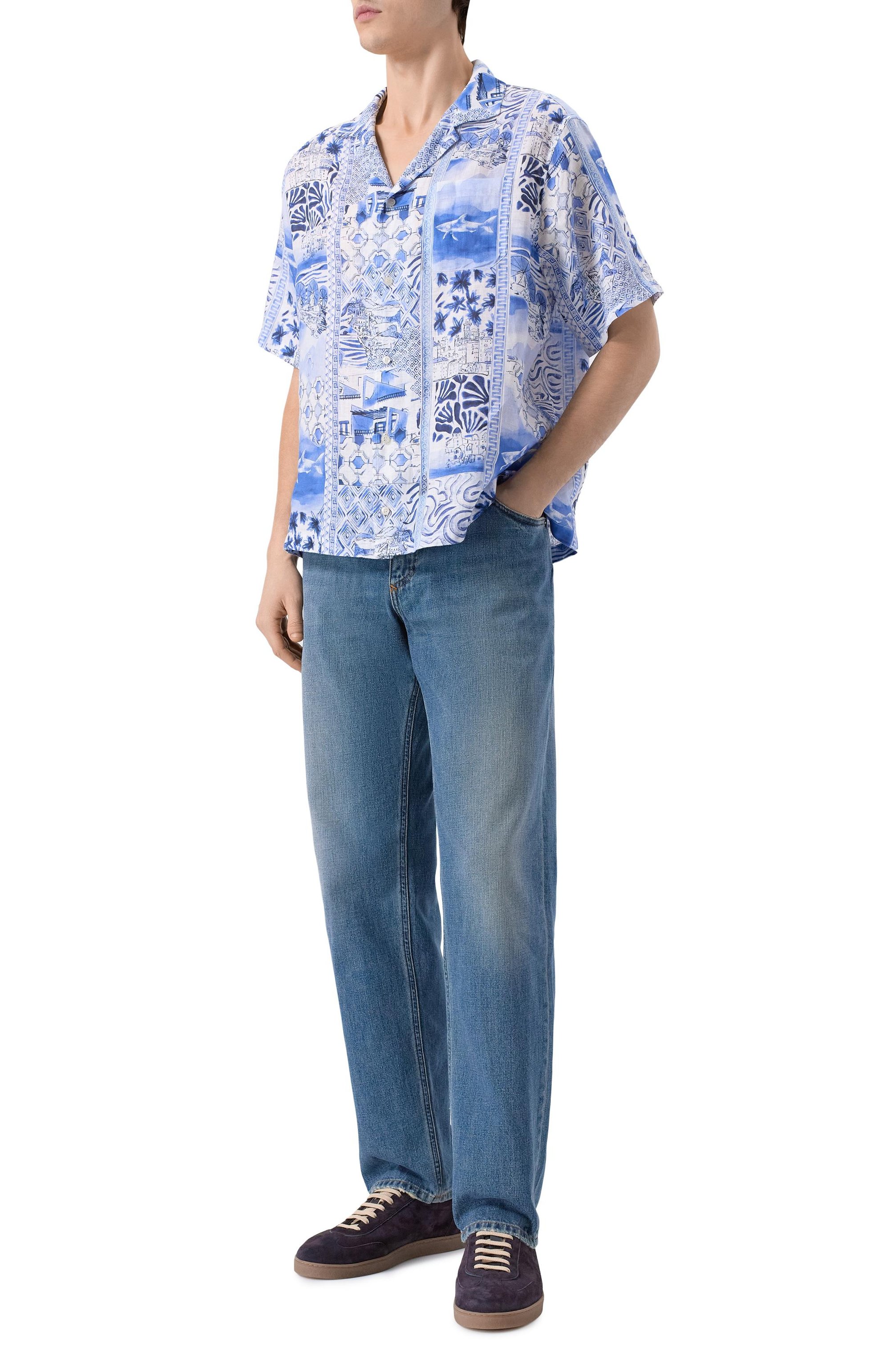 Льняная рубашка PAUL&SHARK, арт. 26413189_001, фото 2