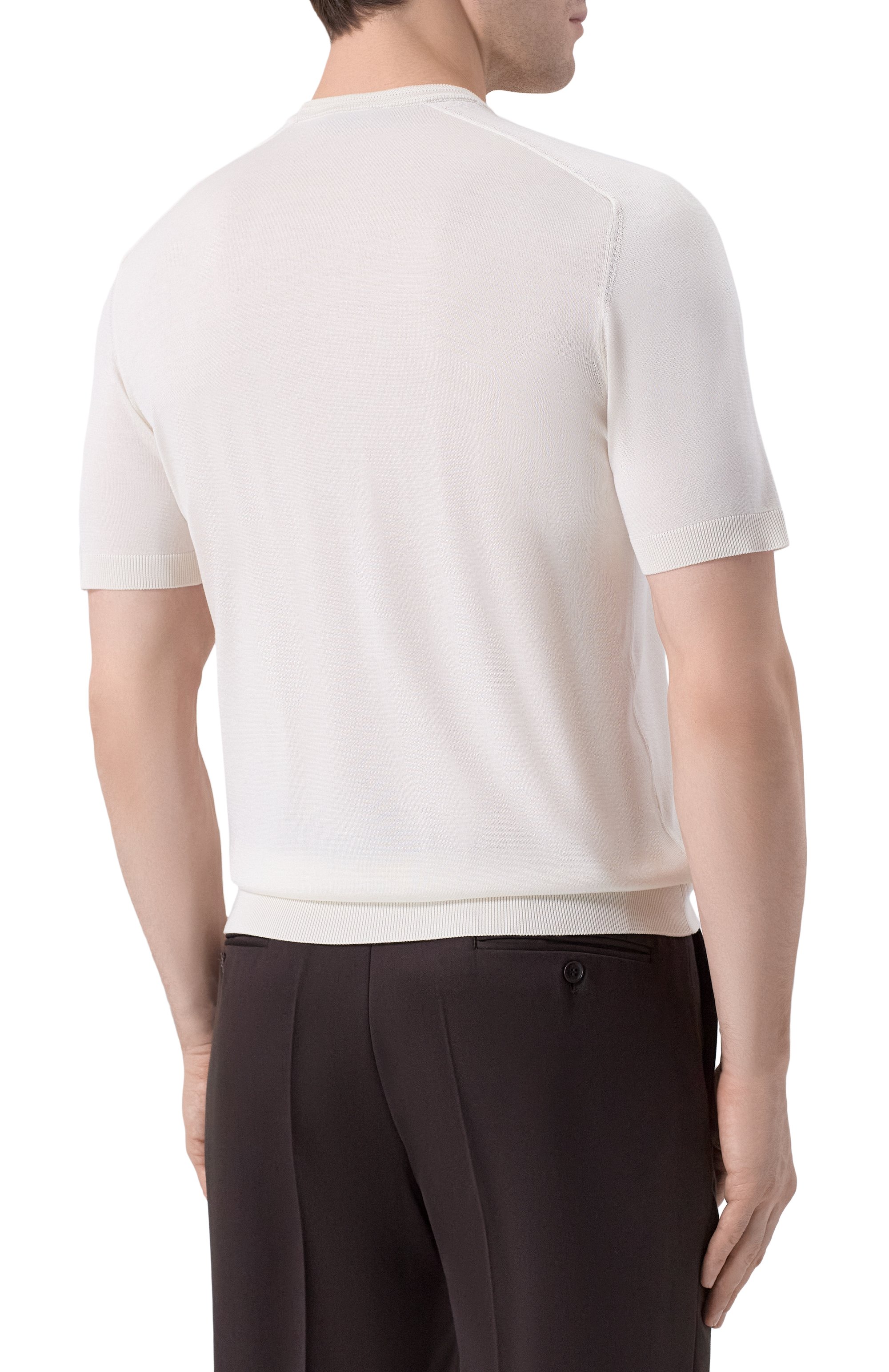 Шелковый джемпер COLOMBO кремового цвета по цене 99500 руб., арт. MA04863/4-120AN, фото 4 Шелковый джемпер COLOMBO, арт. MA04863/4-120AN, фото 4