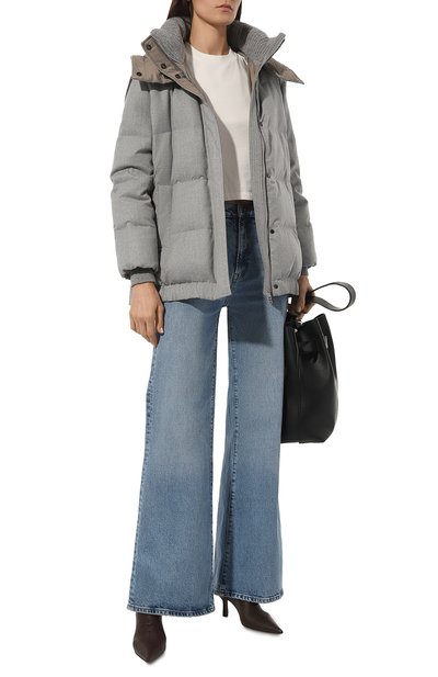 Пуховик BRUNELLO CUCINELLI серого цвета по цене 527500 руб., арт. MT2262894, фото 2 Пуховик BRUNELLO CUCINELLI, арт. MT2262894, фото 2