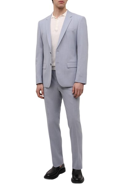 Однобортный костюм HUGO серо-голубого цвета по цене 49950 руб., арт. 50474842, фото 1 Однобортный костюм HUGO, арт. 50474842, фото 1