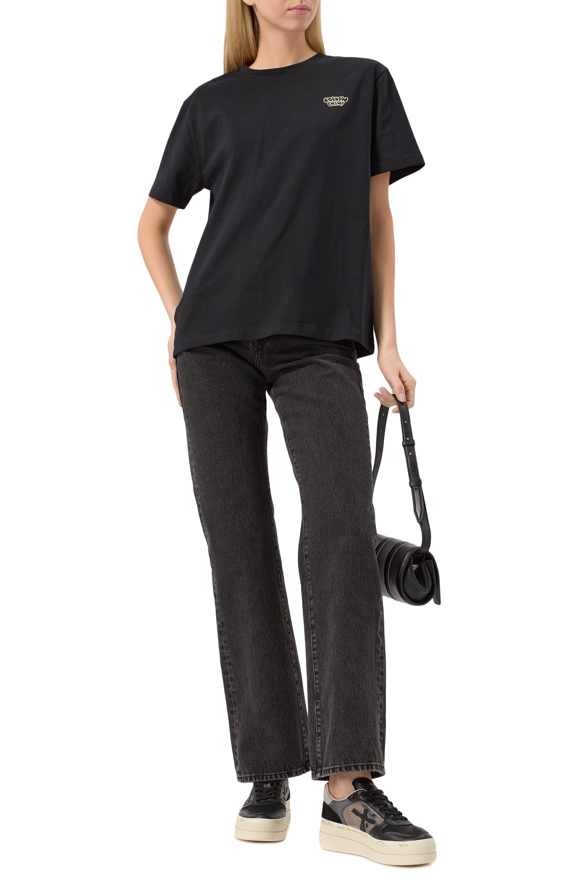 Хлопковая футболка BARROW черного цвета по цене 11850 руб., арт. S5BWW0TH159, фото 2 Хлопковая футболка BARROW, арт. S5BWW0TH159, фото 2