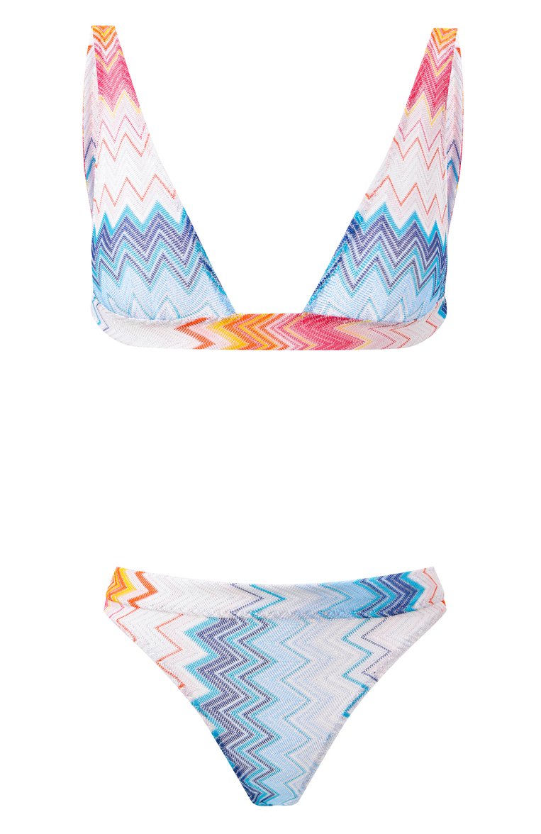 Женский раздельный купальник MISSONI голубого цвета, арт. MC22SP02/BR00ZY | Фото 1 (Материал внешний: Вискоза; Нос: Не проставлено; Женское Кросс-КТ: Раздельные купальники)