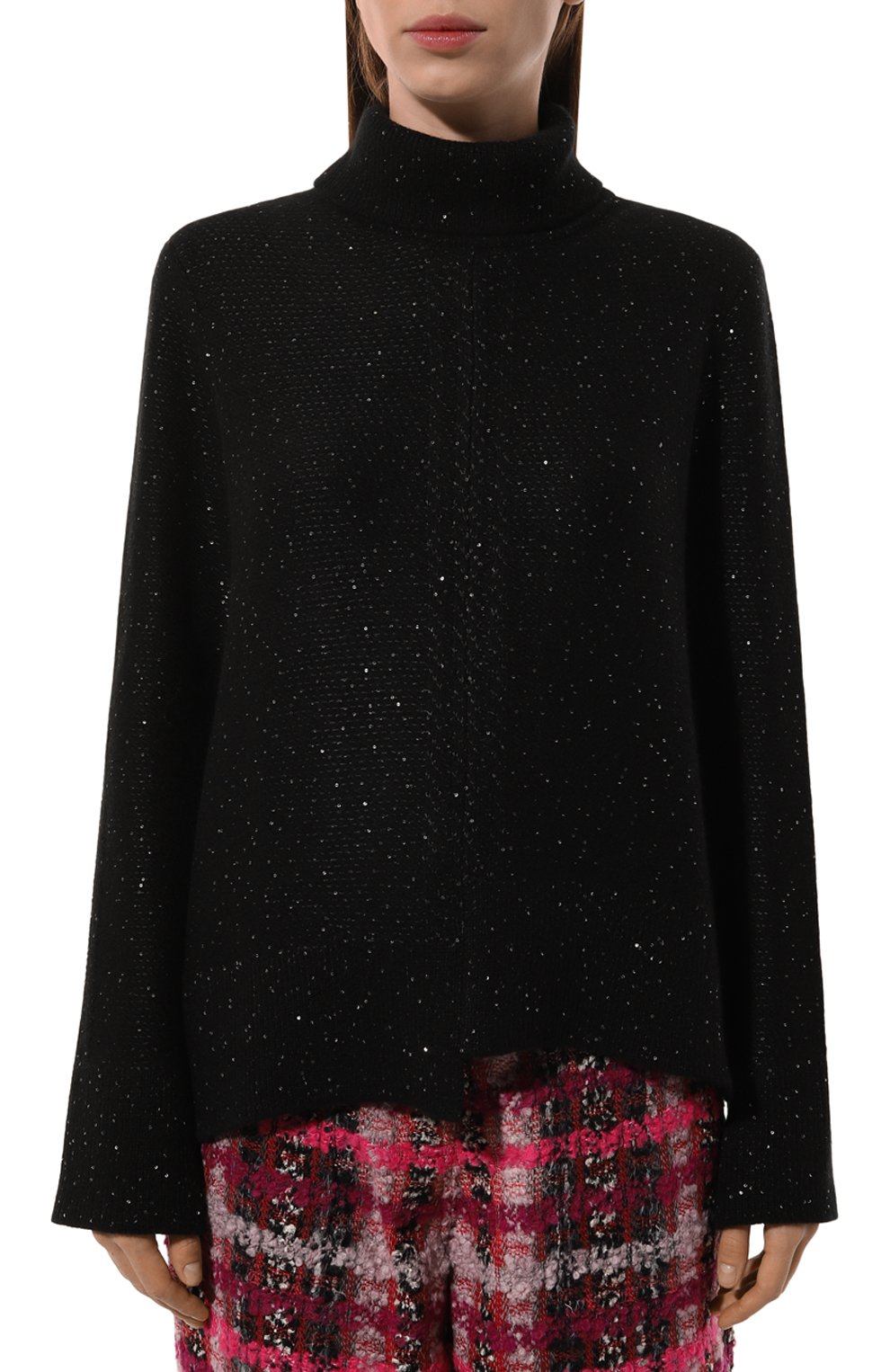 Кашемировый свитер AND THE BRAND черного цвета по цене 92120 руб., арт. W25-SW017-1001-900, фото 3 Кашемировый свитер AND THE BRAND, арт. W25-SW017-1001-900, фото 3