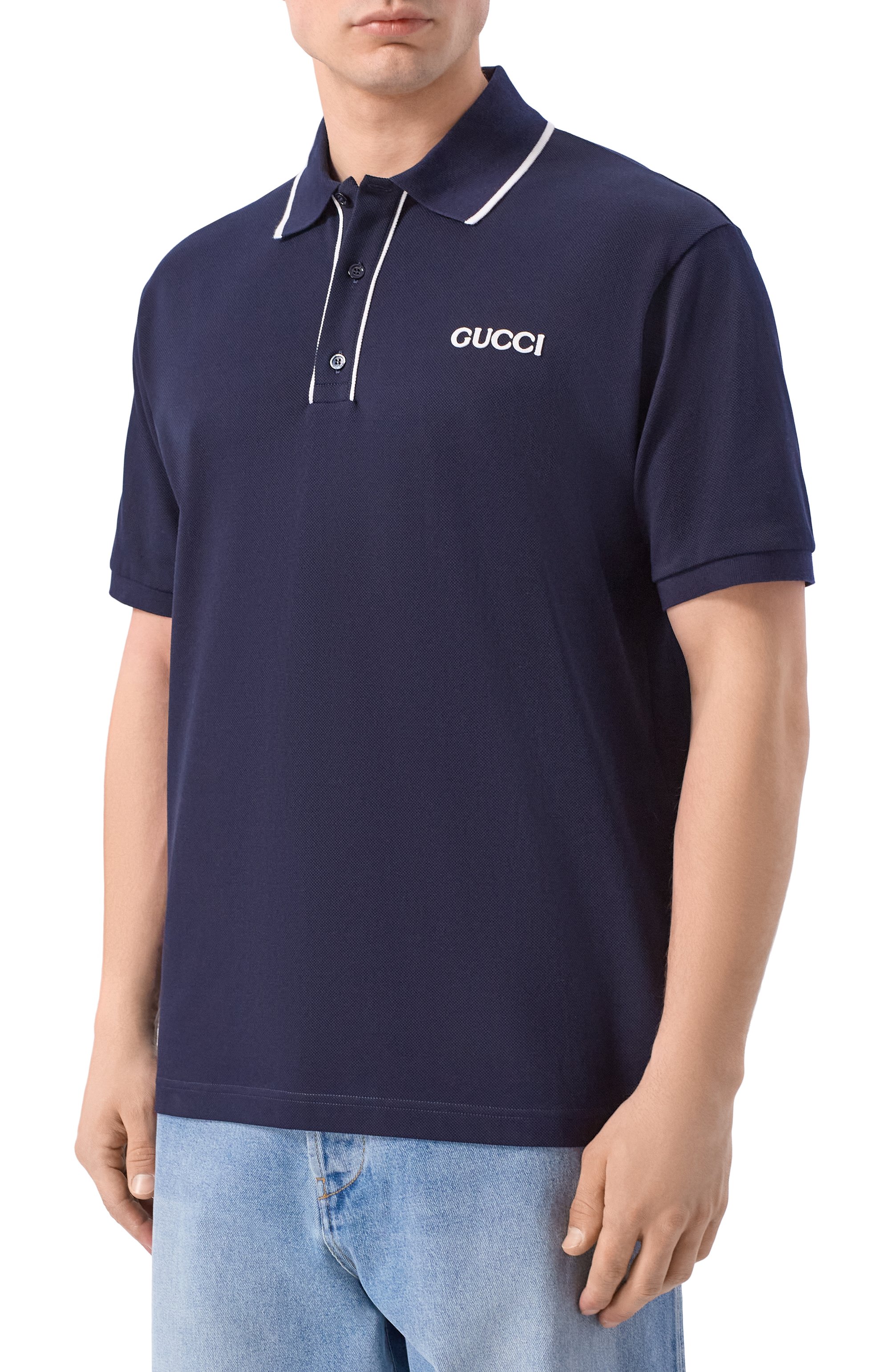 Хлопковое поло GUCCI, арт. 806250/XJHH6, фото 3