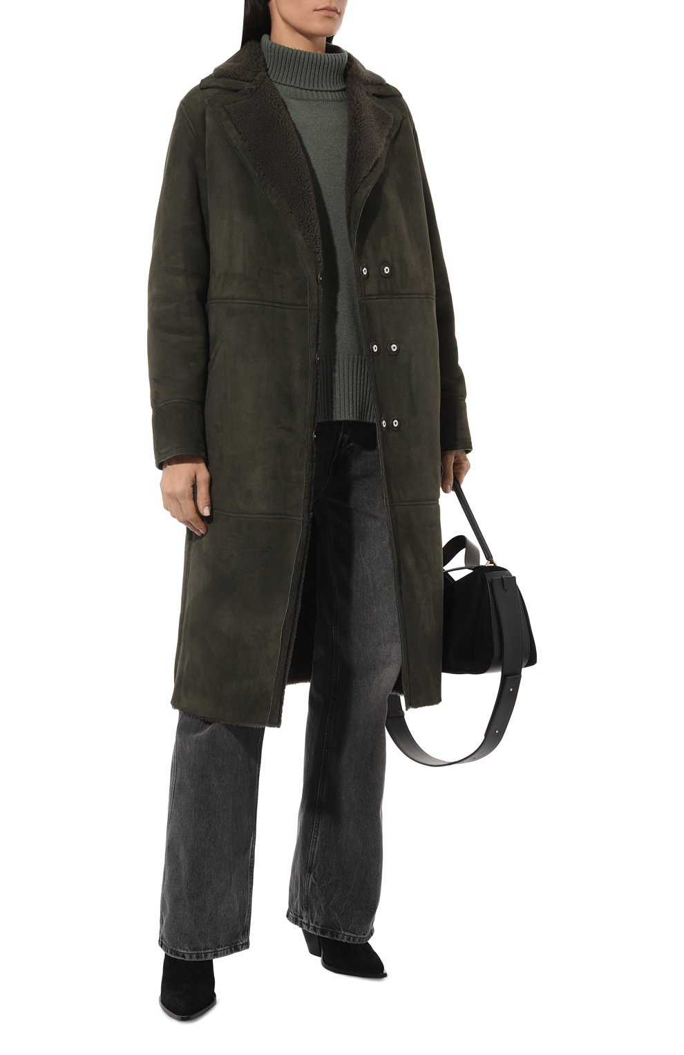 Дубленка из овчины TEGIN хаки цвета по цене 380000 руб., арт. 2125-С49, фото 2 Дубленка из овчины TEGIN, арт. 2125-С49, фото 2