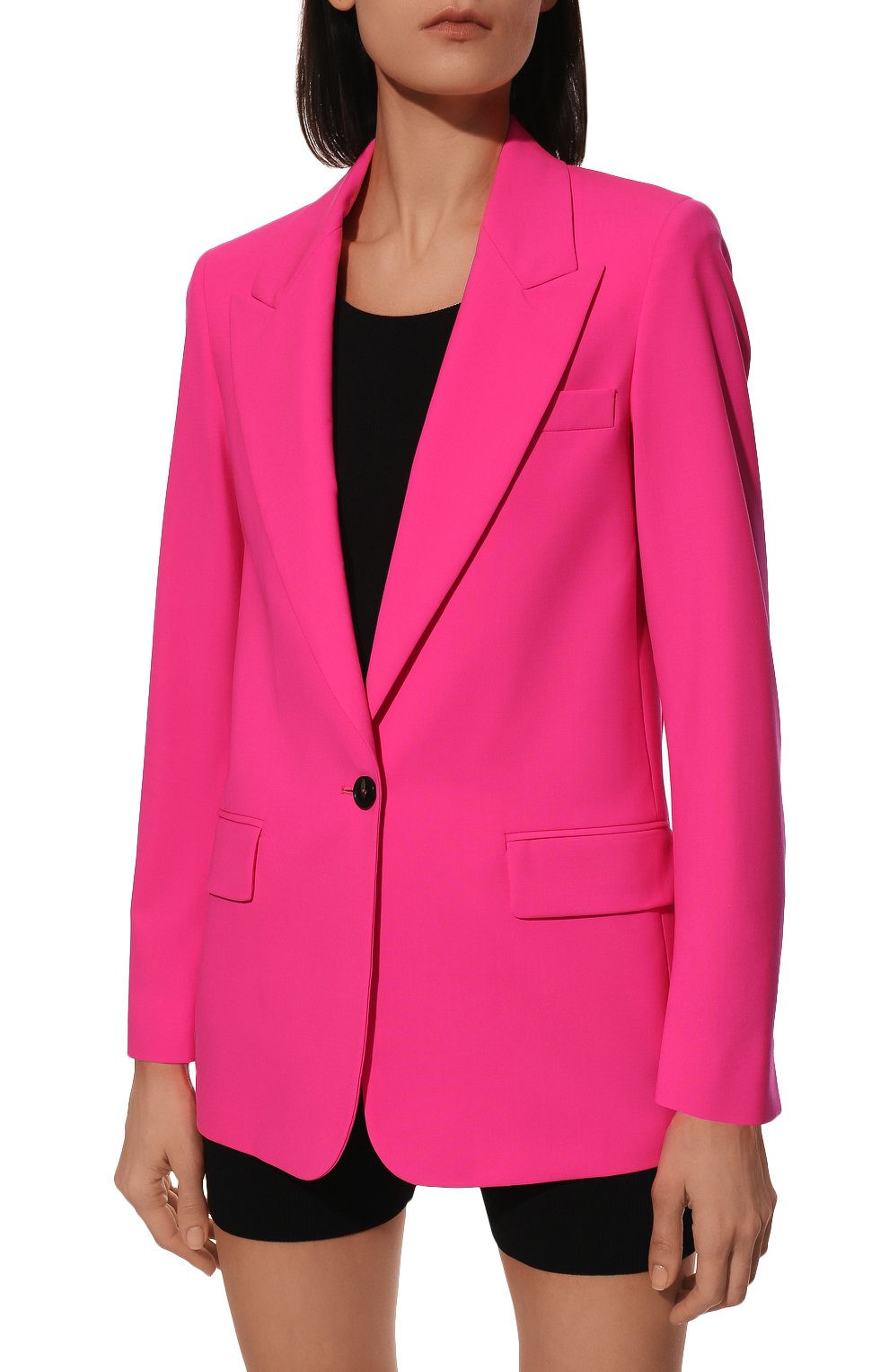 Шерстяной жакет MSGM фуксия цвета по цене 59950 руб., арт. 3241MDG19 227104, фото 3 Шерстяной жакет MSGM, арт. 3241MDG19 227104, фото 3
