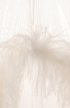 Накидка с отделкой перьями THE NEW ARRIVALS ILKYAZ OZEL, арт. VIVI CAPE IN PURE WHITE, фото 6