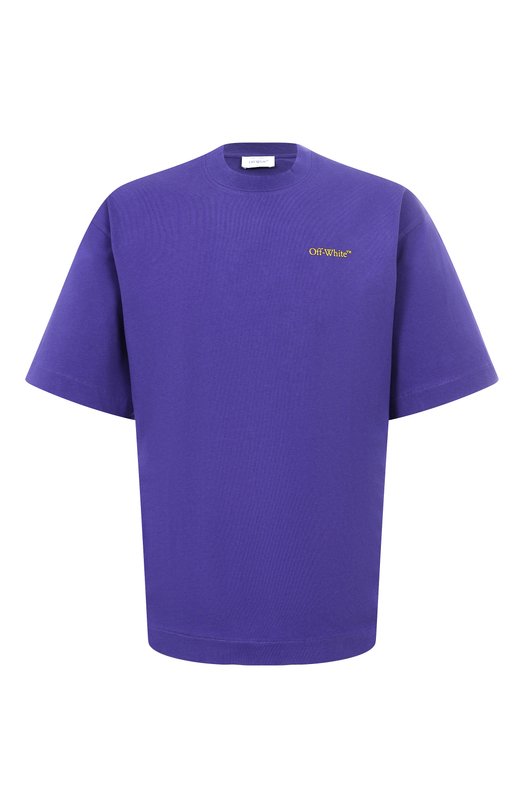 Хлопковая футболка Off-White 0MAA120S25JER00D Фиолетовый 0MAA120S25JER00D