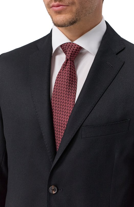 Шелковый галстук Canali 18/HJ04496 Бордовый  18/HJ04496 Фото 2