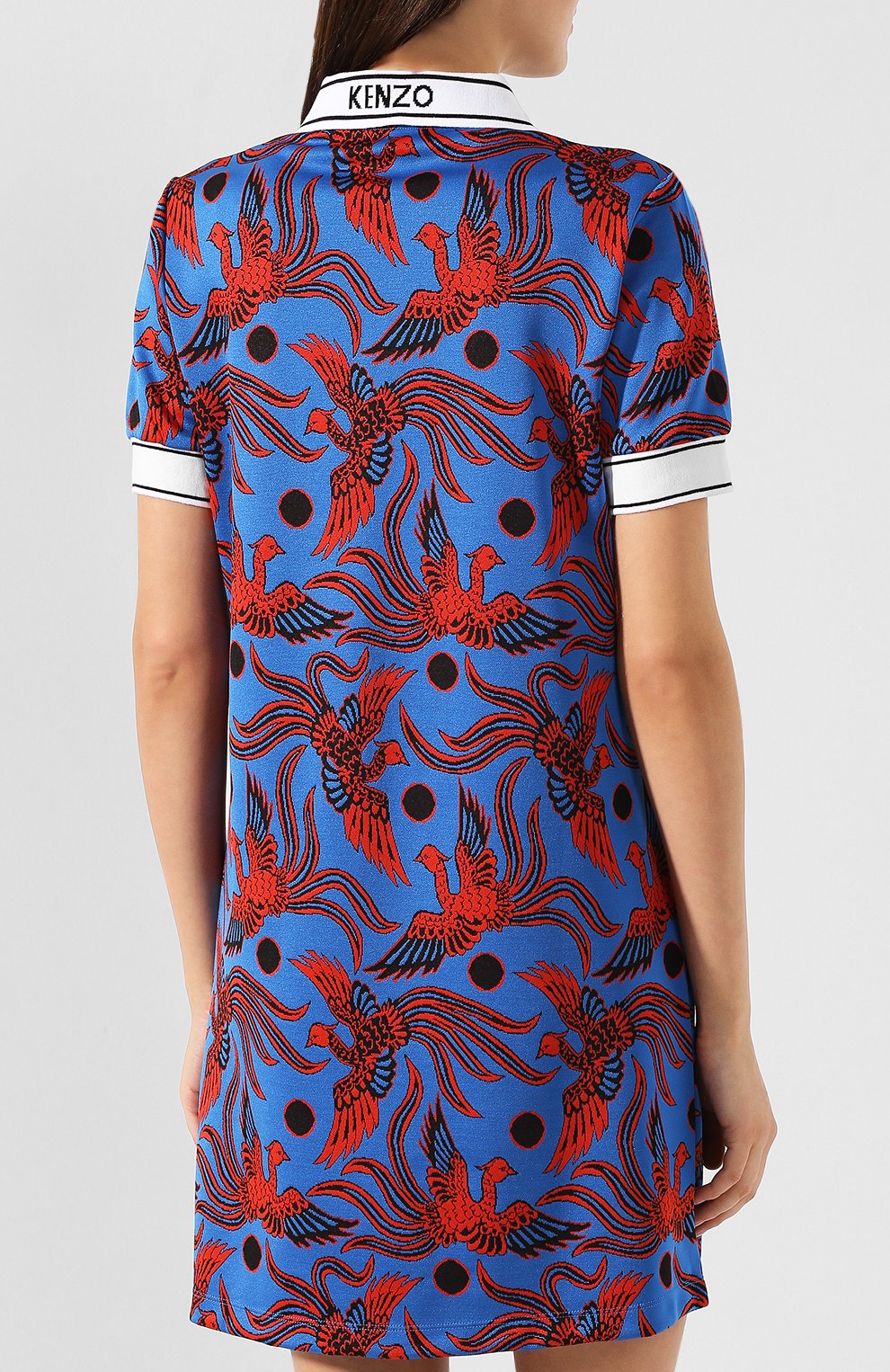 Платье с принтом KENZO синего цвета по цене 23250 руб., арт. 2R0840930, фото 4 Платье с принтом KENZO, арт. 2R0840930, фото 4
