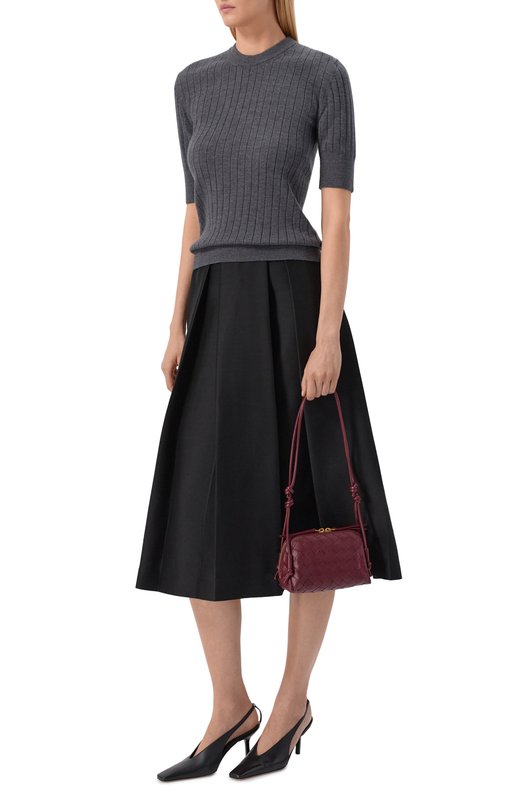 Шерстяной пуловер Bottega Veneta 835467/V5L70 Серый  835467/V5L70 Фото 2