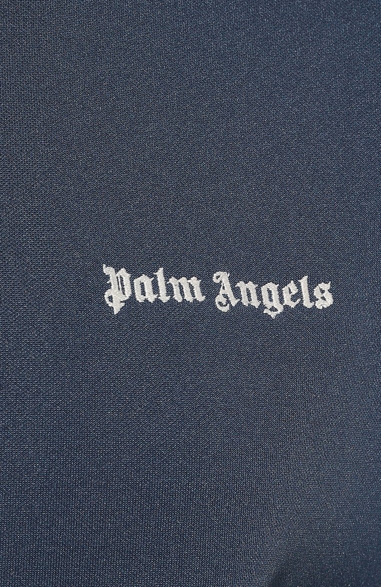 Женский толстовка PALM ANGELS синего цвета, арт. PWBD019F24FAB001 | Фото 5 (Драгоценные камни: Проставлено; Материал внешний: Синтетический материал; Материал сплава: Проставлено; Длина (для топов): Стандартные; Рукава: Длинные; Женское Кросс-КТ: Кардиган-одежда; Стили: Кэжуэл)