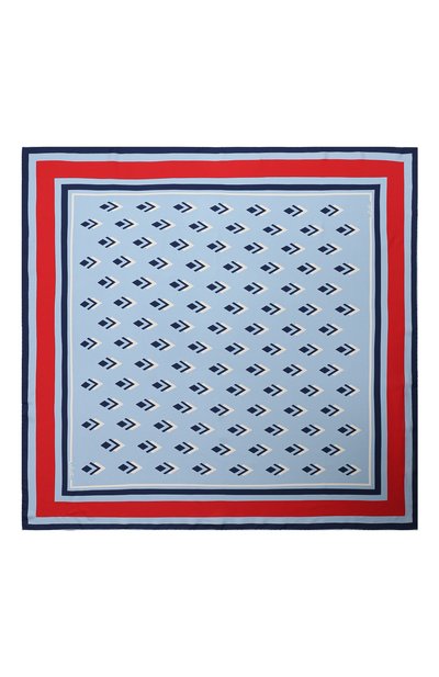 Шелковый платок VALENTINO голубого цвета по цене 51450 руб., арт. UW2EI114/VMM, фото 3 Шелковый платок VALENTINO, арт. UW2EI114/VMM, фото 3