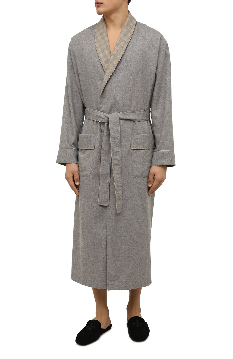 Халат из хлопка и шерсти ZIMMERLI, арт. 4600-75143, фото 2