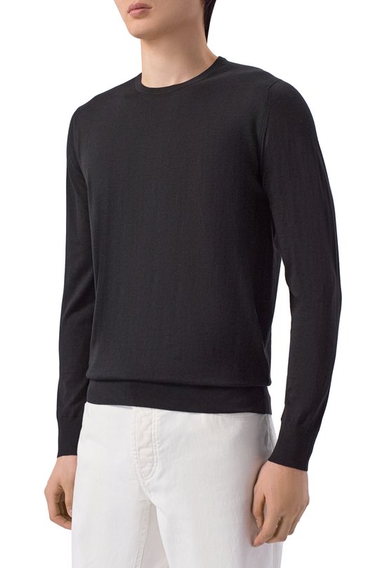 Шерстяной джемпер Loro Piana FAI1916 Чёрный  FAI1916 Фото 3