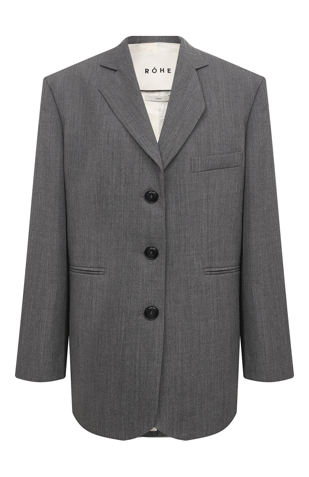Жакет ROHE серого цвета по цене 61550 руб., арт. 408-11-277, фото 1 Жакет ROHE, арт. 408-11-277, фото 1