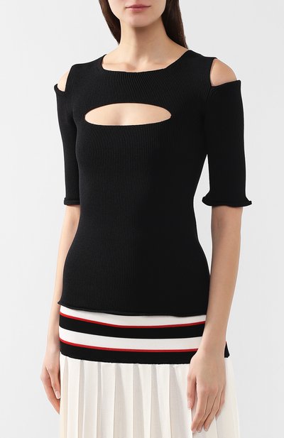 Пуловер SONIA RYKIEL черного цвета по цене 32200 руб., арт. 12864866-YA, фото 3 Пуловер SONIA RYKIEL, арт. 12864866-YA, фото 3
