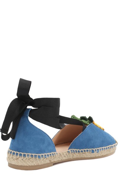 Замшевые эспадрильи с лентами MAISON MANGOSTAN, арт. MACED0NIA/SUEDE WITH CR0CHETED, фото 3