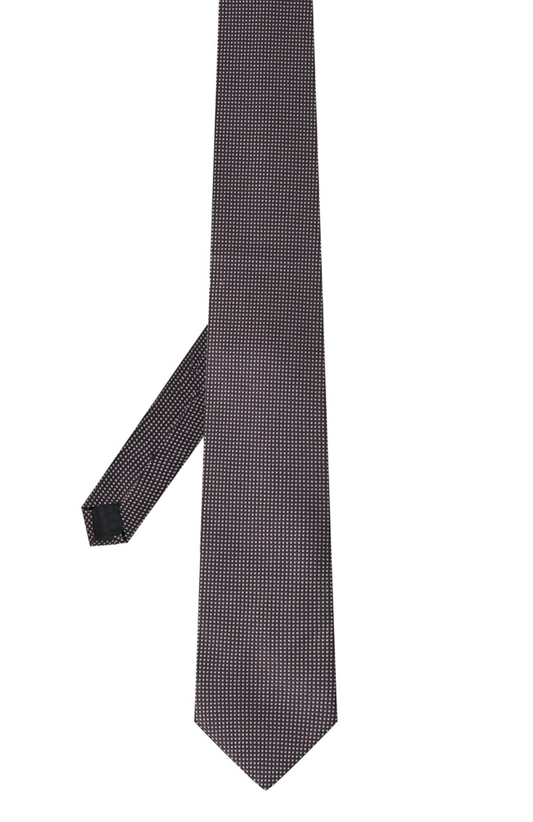 Мужской шелковый галстук BROUBACK фиолетового цвета, арт. TIE 8CM/FW24 | Фото 3 (Материал: Текстиль, Шелк; Материал сплава: Проставлено; Нос: Не проставлено; Принт: С принтом)