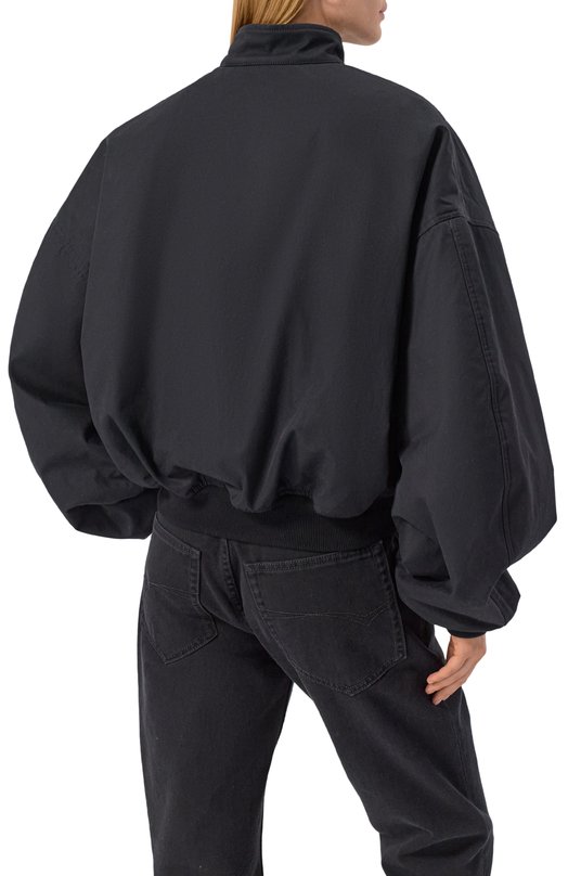 Хлопковый бомбер Balenciaga 831509/TSP03 Чёрный  831509/TSP03 Фото 4