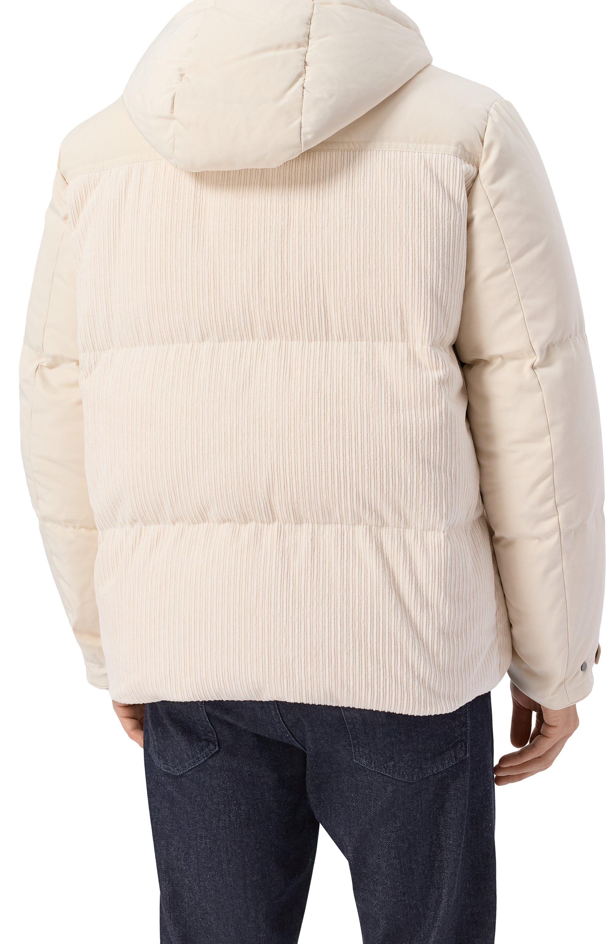 Пуховик с отделкой из вельвета KITON, арт. UW2210V0430H01, фото 4