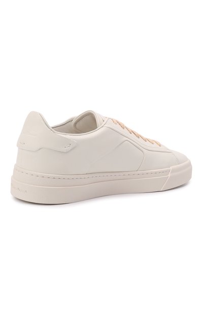 Кожаные кеды SANTONI кремового цвета по цене 53100 руб., арт. MBGT21553PNNGSSSI50, фото 5 Кожаные кеды SANTONI, арт. MBGT21553PNNGSSSI50, фото 5