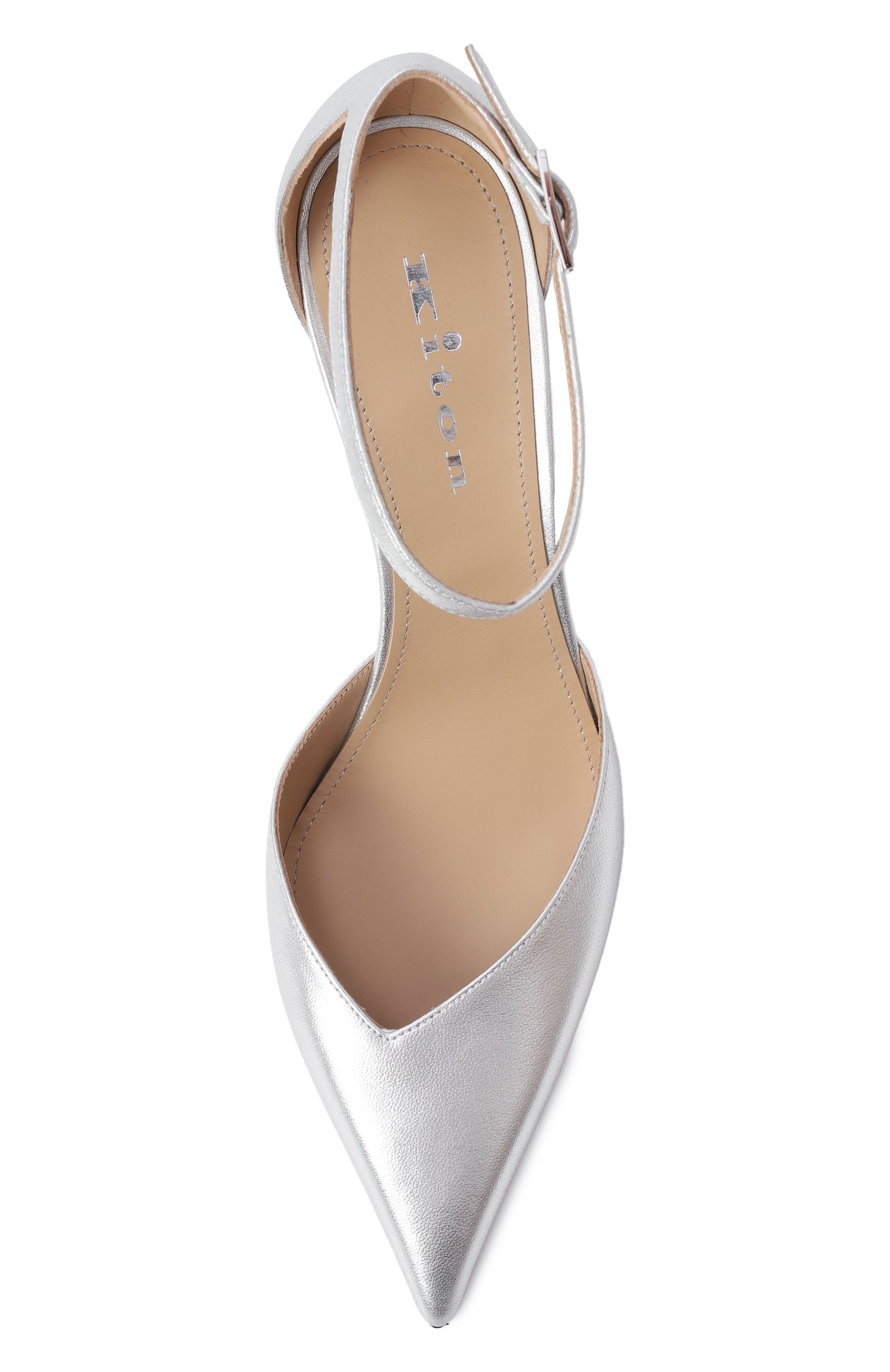 Кожаные туфли KITON серебряного цвета по цене 112000 руб., арт. D58837K0900F01, фото 6 Кожаные туфли KITON, арт. D58837K0900F01, фото 6