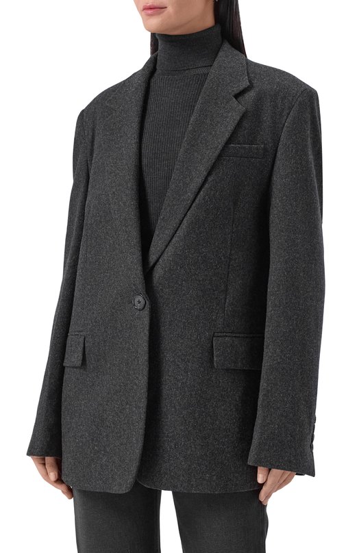 Шерстяной жакет TOTEME 254-WRZ0049-FB0024 Серый  254-WRZ0049-FB0024 Фото 3