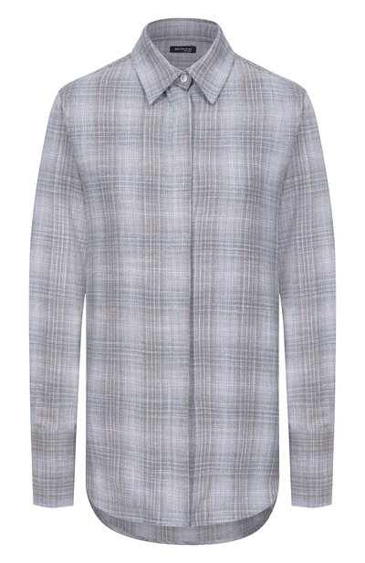 Женская рубашка из шерсти и шелка KITON, арт. D54410K0628