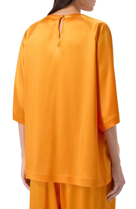 Атласный топ Daname 726SS7818A Оранжевый  726SS7818A Фото 4