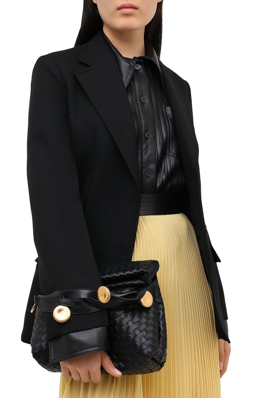 Сумка bv fold small BOTTEGA VENETA черного цвета по цене 299500 руб., арт. 642637/V08Z1, фото 5 Сумка bv fold small BOTTEGA VENETA, арт. 642637/V08Z1, фото 5