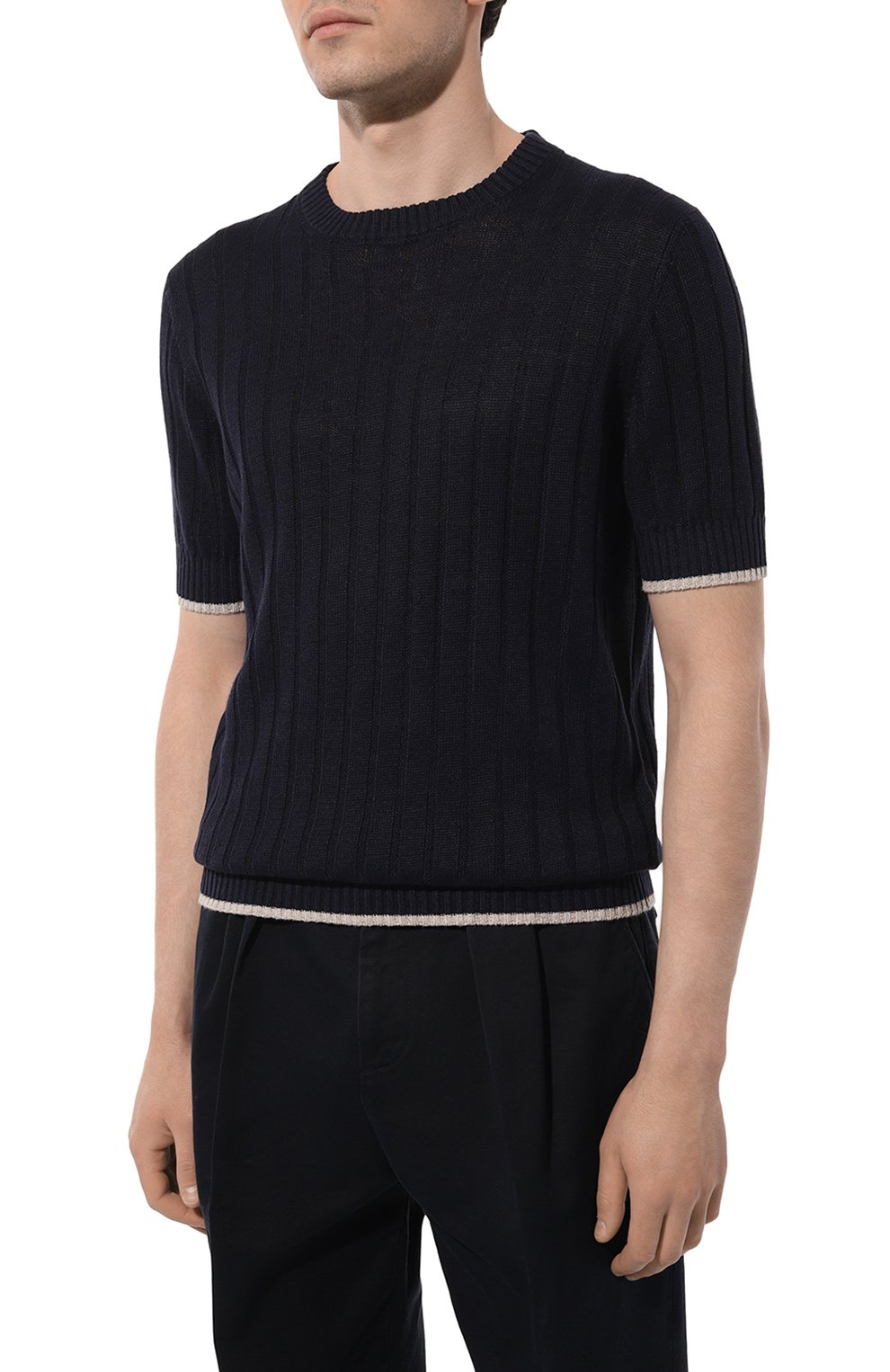 Джемпер изо льна и хло�пка BRUNELLO CUCINELLI, арт. M2L70B2273, фото 3