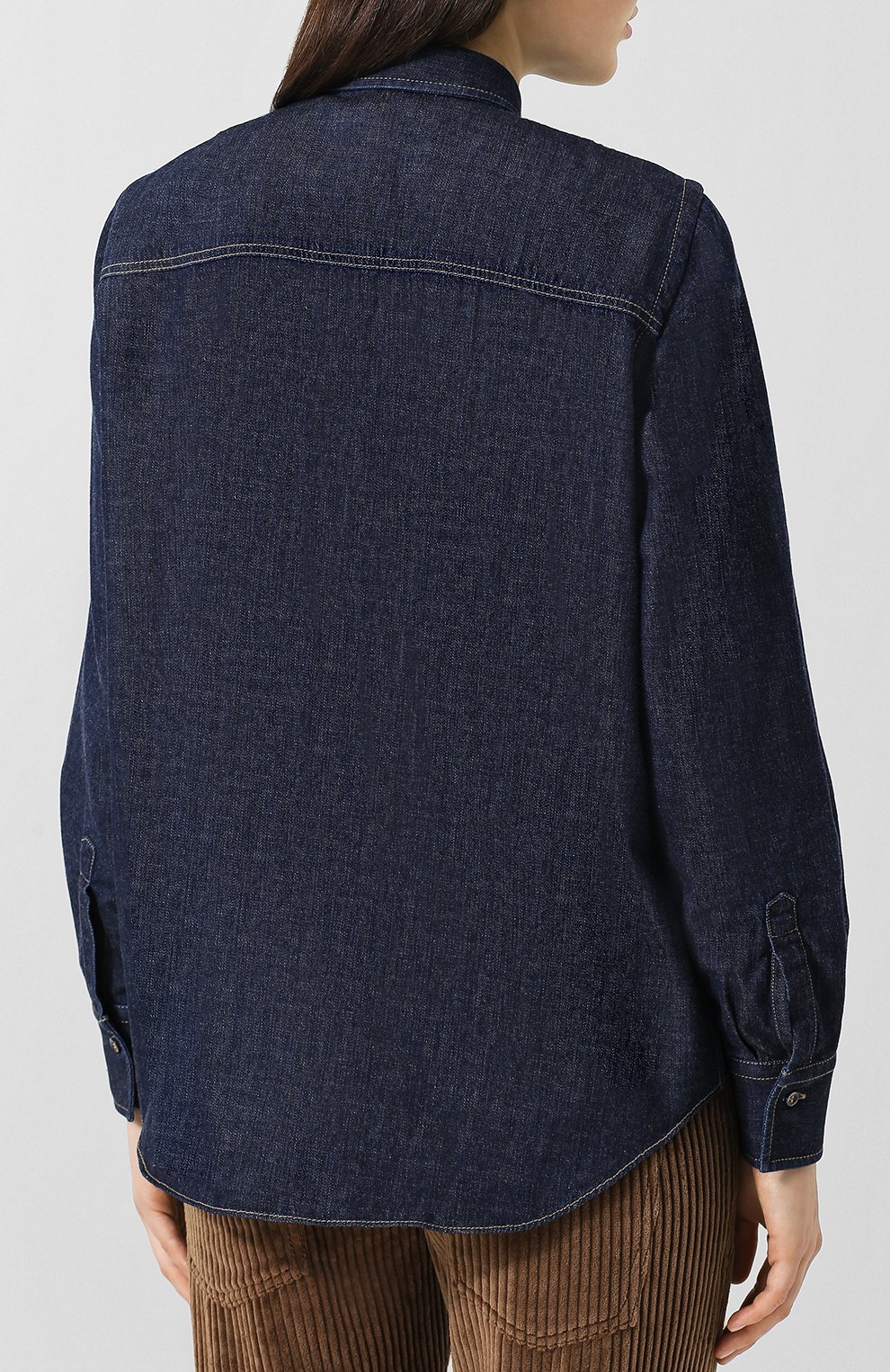 Джинсовая блуза с накладным карманом BRUNELLO CUCINELLI, арт. ME645N1626, фото 4