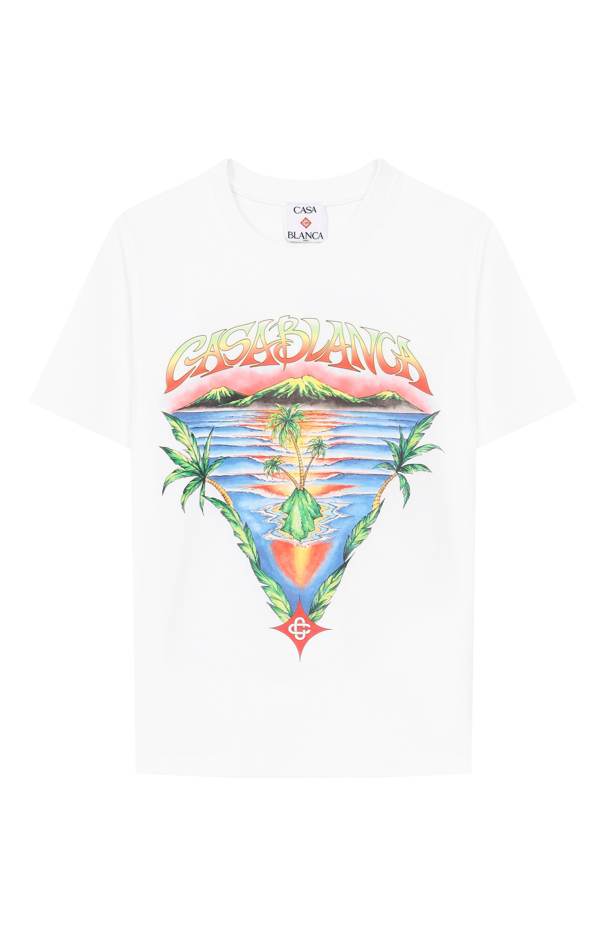 Хлопковая футболка CASABLANCA, арт. K-SP26-JTS-038-01-EX-BC, фото 1