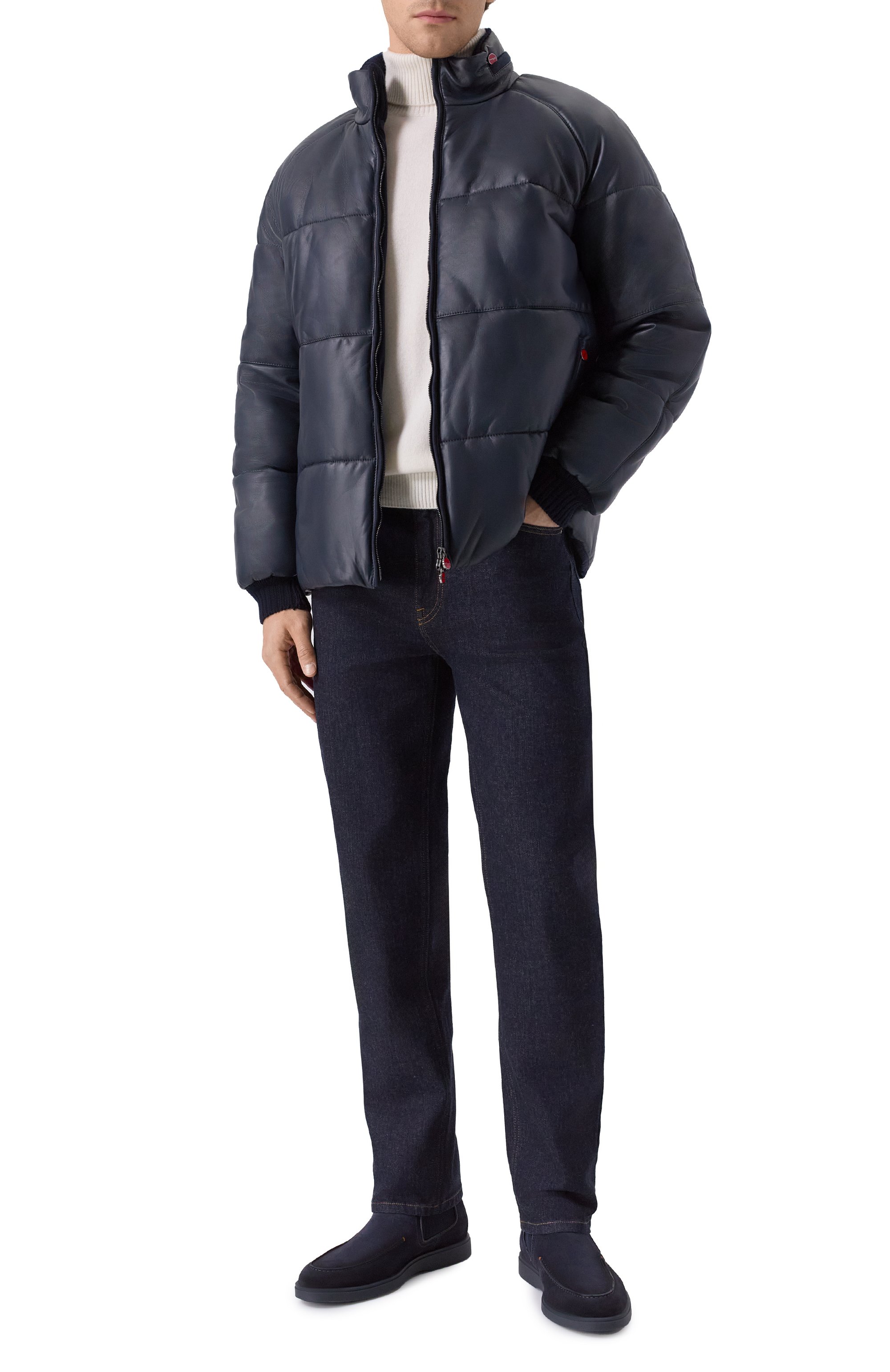 Кожаный пуховик KITON, арт. UW2238V0416H02, фото 2