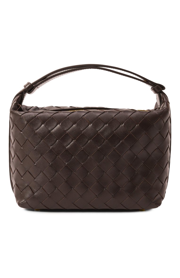 Женская сумка wallace mini BOTTEGA VENETA темно-коричневого цвета, арт. 754443 V3IV1 | Фото 6 (Ошибки технического описания: Нет ширины; Материал: Натуральная кожа; Размер: mini)