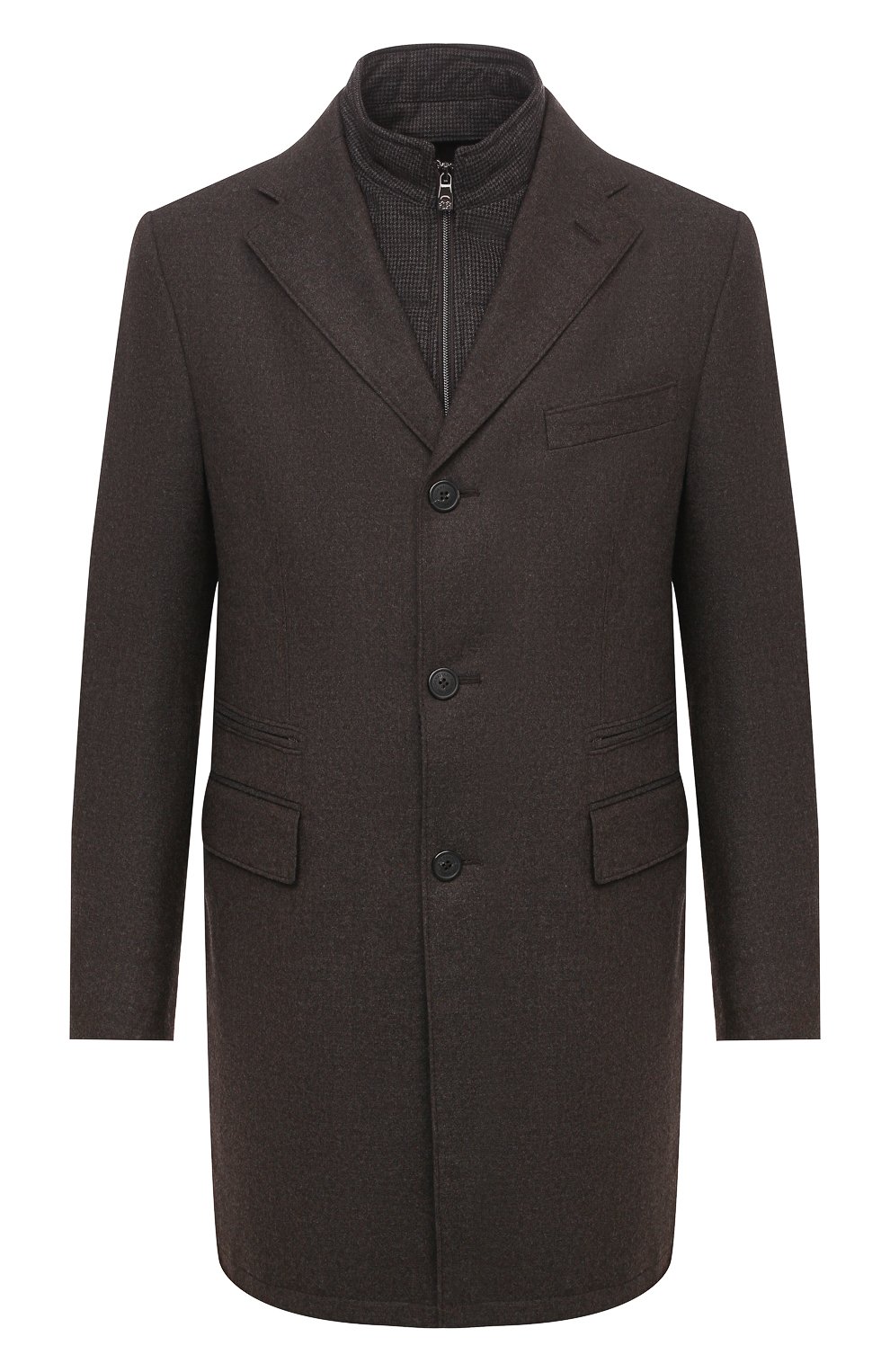 Шерстяное пальто CORNELIANI коричневого цвета по цене 123000 руб., арт. 861590-0812400/00, фото 1 Шерстяное пальто CORNELIANI, арт. 861590-0812400/00, фото 1