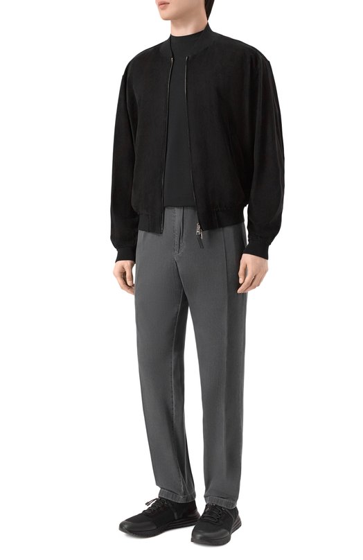 Хлопковая футболка Brioni UJVC0L/0D620 Чёрный  UJVC0L/0D620 Фото 2