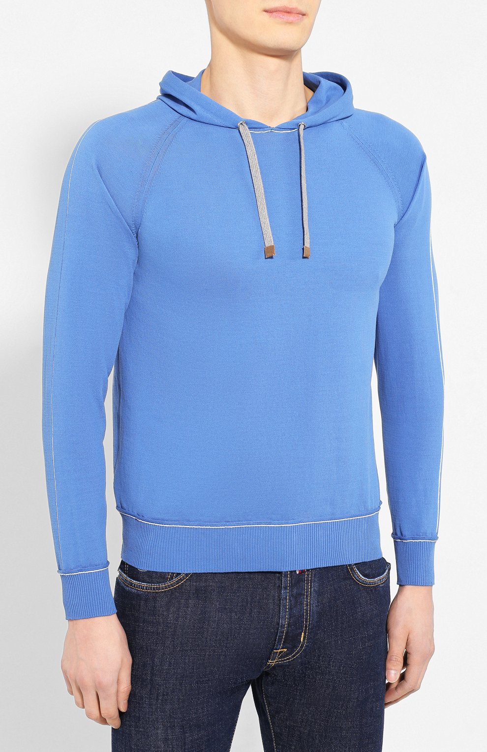 Хлопковое худи ELEVENTY PLATINUM синего цвета по цене 30850 руб., арт. A76MAGA28 MAG0A035, фото 3 Хлопковое худи ELEVENTY PLATINUM, арт. A76MAGA28 MAG0A035, фото 3